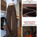Merlad Brown High Waist Wide Leg Jeans for Women Loose Fit Slimming Fleece Lined Straight Leg Pants Autumn Winter plus Size_mkmklike.com
