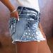 Women's High Waist Ripped Denim Shorts – Embroidered Retro Jeans Shorts With Stretch (Light Blue, S-XXL)_mkmklike.com