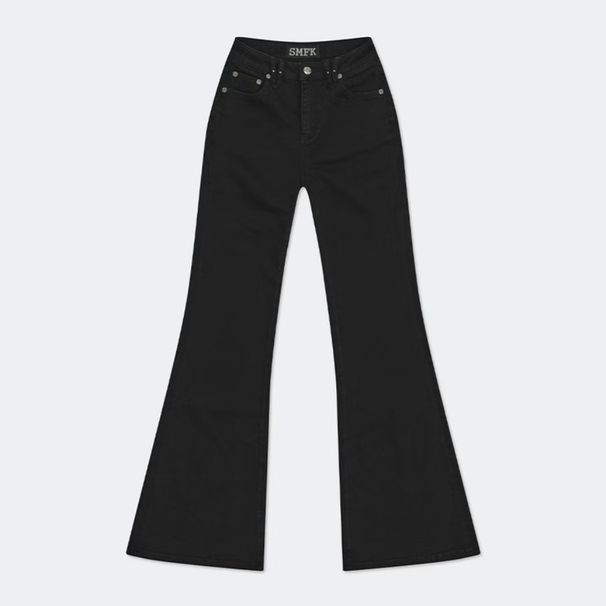 Women's Clothing Phantom Snowflake Flared Jeans Stretch Retro Hot Girl Trousers 24 Winter New_mkmklike.com