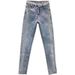 Women's High Waist Rhinestone Embellished Stretch Jeans - Slim Fit Straight Leg Ankle Length Denim Pants For Casual & Office Wear_mkmklike.com