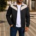 New Autumn Men's Windproof With High Collar, Color-blocking, Zippered Raglan Sleeves, And Zip-up Cardigan Jacket_mkmklike.com