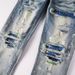 Men's Clothing High Street Fashion Jeans Retro Blue Slim Patch Button Placket Denim Trousers_mkmklike.com
