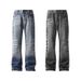 Men's Clothing Autumn Niche Design Pants Cat Whisker Faded Jeans - Retro American Straight Leg With Subtle Flare For Autumn (Black & Blue, 7 Sizes)_mkmklike.com
