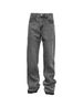 Men's Clothing 2026 Washed Denim Jeans With Tassel Details At The Ankle, Clean Fit, Leg Lengthening, Slightly Flared, Black And Gray Men's Jeans._mkmklike.com