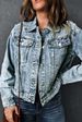 "Oversized Denim Jacket For Women – Relaxed Fit Distressed Casual Jacket, Vintage Washed Blue Jean Coat For Fall & Winter"_mkmklike.com