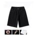 Men's Casual Denim Shorts – Black & White Loose Fit Straight Cut (Cotton, Summer Streetwear, Non-Stretch)_mkmklike.com