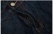 Men's Style Double Waistband Rivet Indigo Blue Textured Denim A-Line Relaxed Straight Leg Long Pants_mkmklike.com