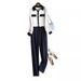 Women's Clothing temperament professional fashion suit women autumn contrast shirt casual long pants two piece suit_mkmklike.com