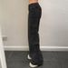 American-style Distressed Denim Jeans With Multiple Pockets, Versatile Workwear Pants, Low-waisted Solid Color Loose_mkmklike.com