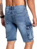 New European And American Multi-pocket Micro-elastic Denim Shorts For Men's 5-piece Casual Jeans_mkmklike.com