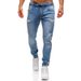Men's Clothing Men's Denim Fabric Casual Matte Zipper Design Sports Fashion Casual Jeans Men_mkmklike.com