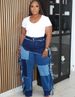 Women’s Patchwork Denim Jeans – Distressed Wash, Fringe Hem & High-Waisted Straight Fit, Y2K Streetwear (S-XXL)_mkmklike.com