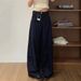 Men's Clothing Retro Dark Blue Wide Leg Jeans Versatile Casual High Waist Niche Design Straight Long Pants_mkmklike.com