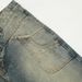 Washed Denim Long Men's American Style Loose Casual Distressed Straight Pocket Design Wide Leg Floor-Length Pants Street_mkmklike.com
