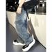 Men's Loose Straight Leg Jeans Rhinestone Print Retro High Street Design Sequined Wide Leg Trousers Parisian Streetwear Brand_mkmklike.com