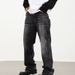 Men's American High-Street Ripple Wash Jeans – Loose Fit Straight-Leg Denim Pants (Black, S-3XL)_mkmklike.com