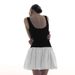 Women's Clothing fashion slim fitting one shoulder contrast color stitching pleated dress _mkmklike.com