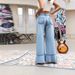 New Foreign Trade Wholesale Slim-fit High Street Pants, Solid Color Loose Flared Jeans, Women's Long Denim Pants For All_mkmklike.com
