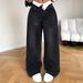 Women's Low-Rise Wide Leg Jeans Distressed Denim Pants Flared Hem Comfortable Stretch Bootcut Trousers Sexy Casual Fashion_mkmklike.com