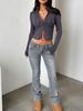 K European And American Fashion Women's Jeans Micro Flared Pants Street Trendsetters Elastic Slim Pants_mkmklike.com