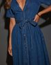 K New Retro Strap Denim Dress, Long Skirt, Fashionable And Elegant Dress For Women_mkmklike.com
