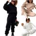 Women's Clothing autumn and winter new hooded sweatshirt casual sports suit_mkmklike.com