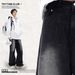 Men's Clothing Retro Washed Distressed Jeans Wide Leg Straight Fashion Brand Black Loose White Trousers_mkmklike.com