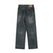 Minimalist Solid Color Washed Vintage Ripped Jeans For Men Ins American High Street Loose Straight Wide-Leg Dad Pants_mkmklike.com
