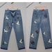 Retro Cartoon Straight Leg Jeans High Waisted Slimming Loose Fit Wide Leg Graffiti Print Men New Autumn Style_mkmklike.com