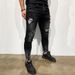 Men's Clothing Fashion Youth Wear Ripped Zipper Elastic Slim Fit Men's Jeans_mkmklike.com
