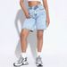 Women's High-Waisted Light Blue Denim Shorts Summer Versatile Basic Style Flattering for All Body Types_mkmklike.com
