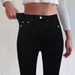 Low-Rise Stretch Skinny Jeans For Women - High Elasticity Black Denim Pants With Washed Finish (XS, S, M, L, XL, XXL)_mkmklike.com