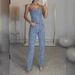 Women's Clothing Cross Border Independent Station Sexy Off Shoulder Shiny Vest Diamond Trousers Suit Two Piece Suit For Women_mkmklike.com