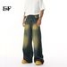 EF JEANS | 2025 Spring New Hong Kong Style Fashion Old Retro Casual Versatile Drape Floor Mopping Jeans_mkmklike.com