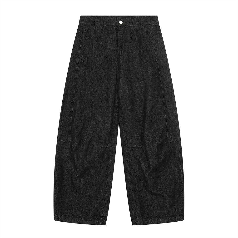 Loose Wide-Leg Scimitar Jeans Men's Trendy Brand Vibe High Street Oversized Versatile Casual Long Pants_mkmklike.com