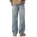 Men's Loose Straight Leg Jeans 2026 Spring American Style Trendy Wide Leg Retro Distressed Casual Pants_mkmklike.com