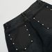 Punk High Street Washed Vintage Jeans For Men With Rivet Decoration, PU Leather Color Block Pocket Design, Unique Long_mkmklike.com