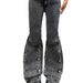 Women’s Clothing Detachable Snap Jeans For Women Retro Design Three Dimensional Fashion Splicing Flared Pants_mkmklike.com