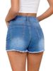 K High Waisted Denim Shorts For Women, New Style With Ripped Holes To Show Off Thinness, Versatile With Frayed Edges_mkmklike.com