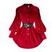 Women's Clothing Temperament Waist Slimming Pleated Long Sleeve Shirt Short Skirt_mkmklike.com
