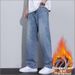 Men's Clothing Men's Fleece Lined Loose Straight Leg Jeans Classic Fit Denim For Formal & Casual Tretch Jeans Classic Slim Fit Straight_mkmklike.com