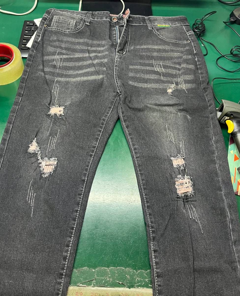 Men's Clothing Autumn Skinny Jeans Men's Black Nine Point Pants Ripped Patches Retro Trendy Men's Pants Casual Ins_mkmklike.com