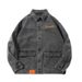 Loom Men's Denim Jacket Black Embroidery Spring Autumn Trendy Brand European American Street Style Loose Fit Versatile Youth_mkmklike.com