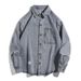 Cowboy Shirt Jacket Men's Spring And Autumn Hooligan Handsome Men's Workwear Shirt Men's Long Sleeved Shirt_mkmklike.com