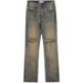 Men's Retro High Street Washed Distressed Ripped Jeans Cleanfit Loose Fit Straight Leg Trendy Casual Normcore_mkmklike.com