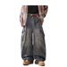 Men's Clothing Retro Workwear Jeans For Men - Relaxed Straight Leg, Distressed Denim Pants, Vintage Style Casual Trousers (Blue, S-3XL)_mkmklike.com