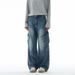 Men's Distressed Cargo Jeans - Streetwear Oversized Drop-Cut Denim Pants With Multi-Pockets For Hip-Hop & Grunge Style_mkmklike.com