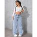 Cross-Border Foreign Trade Sweet And Spicy Style High Waist Straight Jeans For Women Summer New Loose Trendy_mkmklike.com
