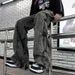 Vintage Washed Distressed High-Waisted Relaxed Fit Wide-Leg Jeans For Men – Streetwear Retro Style_mkmklike.com