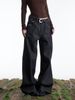 Unisex American Retro Design Wide Leg Trousers Loose Fit Slimming Black Straight Leg Pants Versatile Denim Jeans_mkmklike.com
